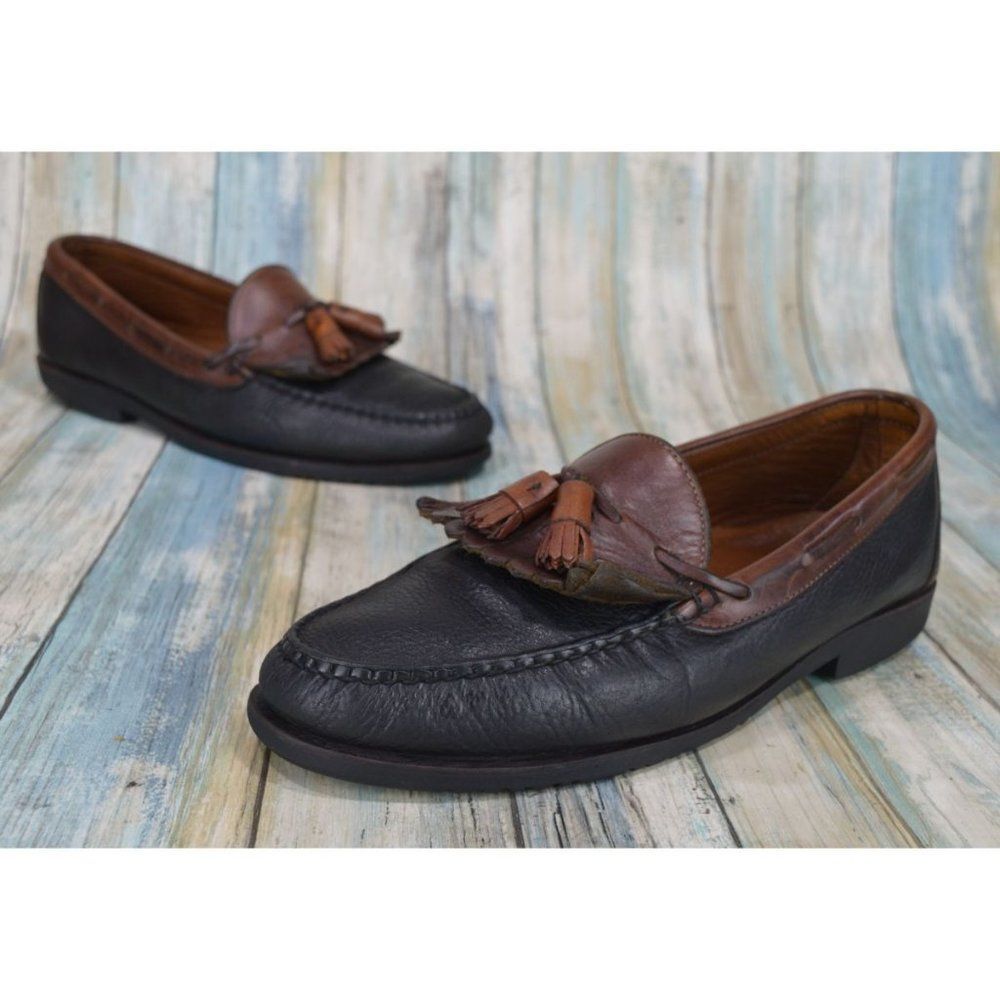 Allen Edmonds Nashua Men's Tassel Loafers Size 11 Black Brown Dress Shoes - Picture 2 of 10